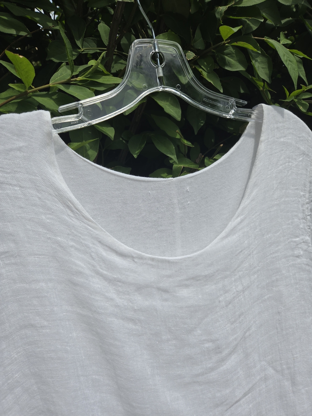 BOHO White Linen Midi Dress with Layered Tunic - Women US L - Picture 4 of 9
